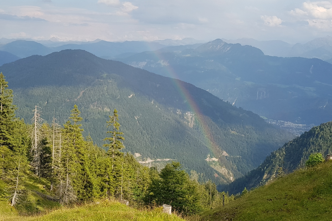 Regenbogen bei der Alpbachtal 24h Wanderung