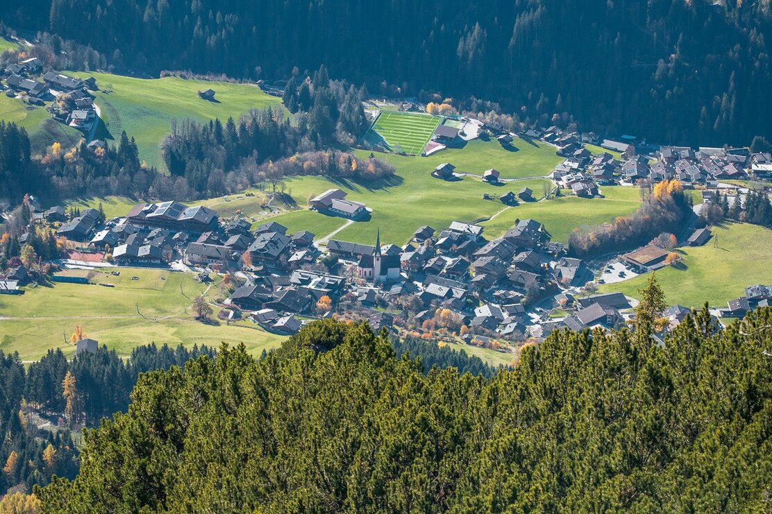 Ausblick Gratlspitze Latschen Trailrunning