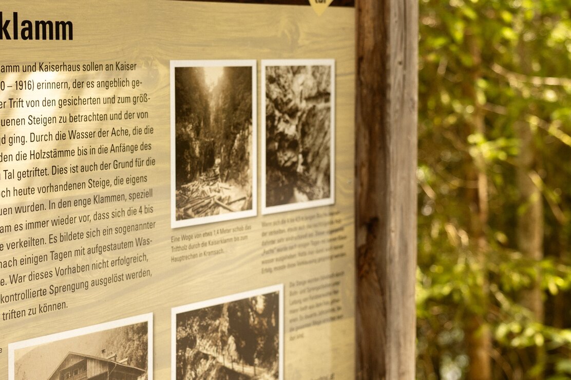 Information über die Kaiserklamm | © Julia Springhetti