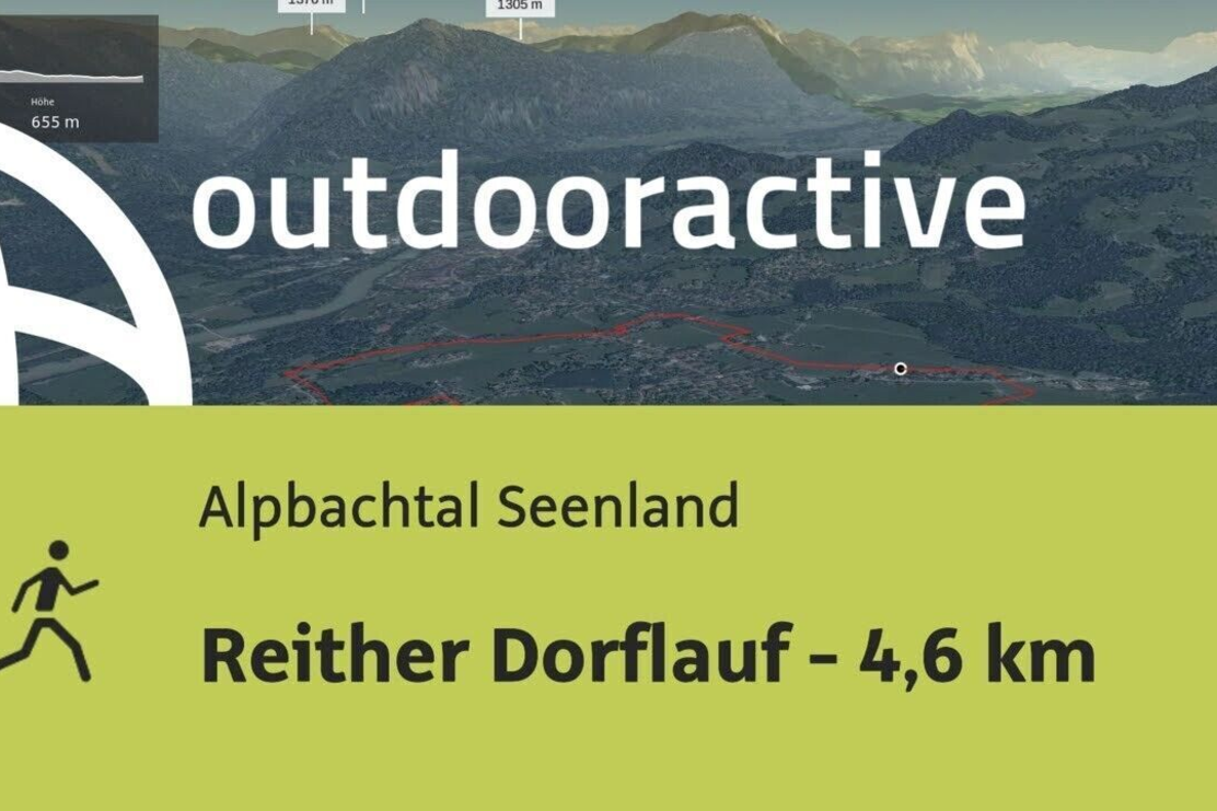Joggingstrecke im Alpbachtal Seenland: Reither Dorflauf - 4,6 km