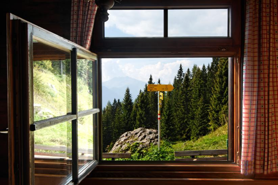 Bayreuther Hütte Ausblick vom Zimmerfenster