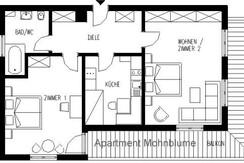 Grundriss App. "Mohnblume"