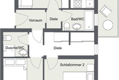 Familienappartement Seenland Plan