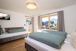 2. Schlafzimmer mit Bergblick Apartment Rosenegg