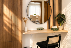 Minimalist workspace in soft natural light (2)