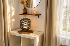 Cozy minimalist corner with natural light