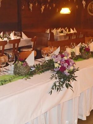 Gedeckte Tafel im Saal | © Gasthof Rappold