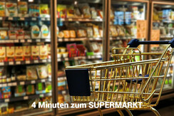 supermarket 4 min. walking distance